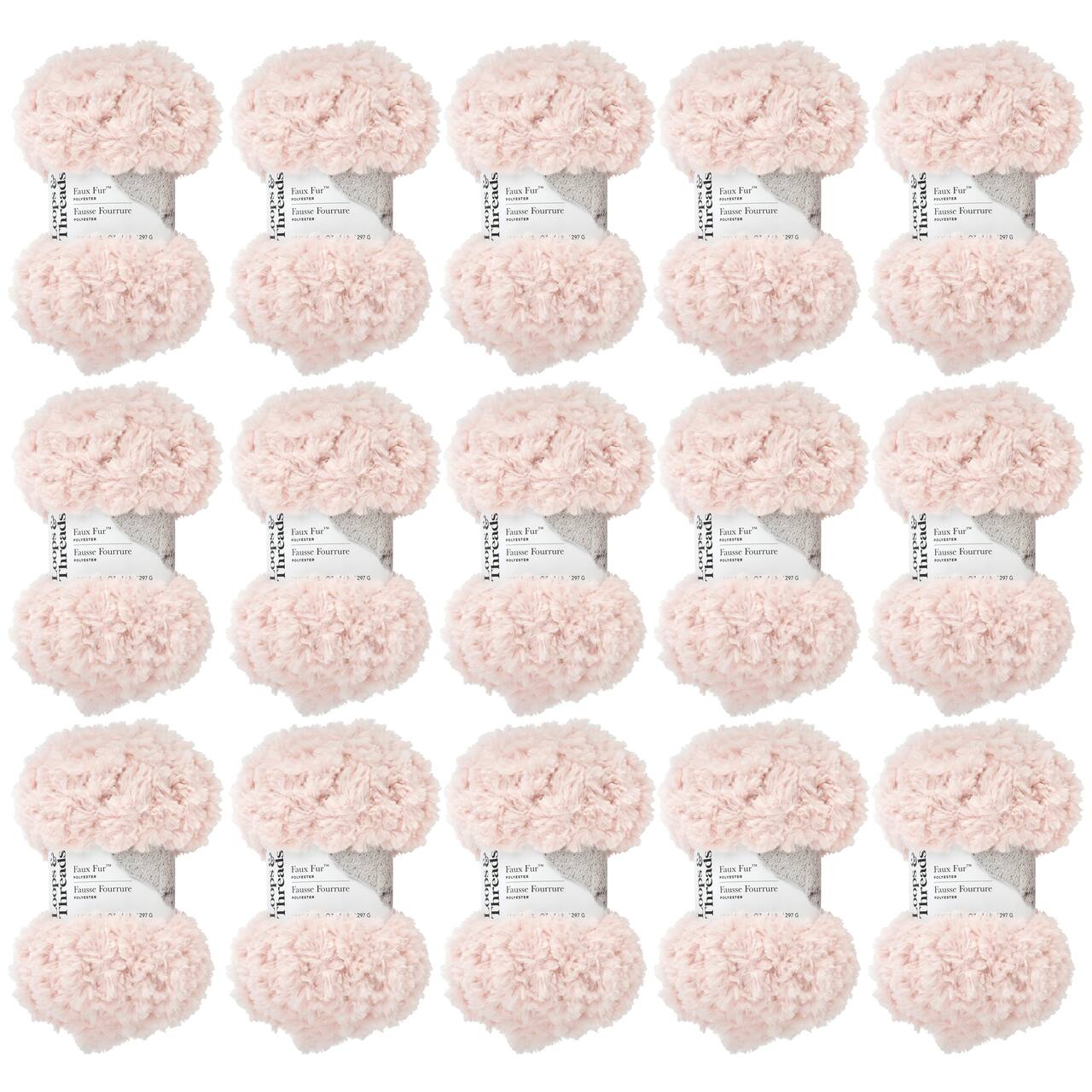 15 Pack: Faux Fur™ Yarn by Loops & Threads®